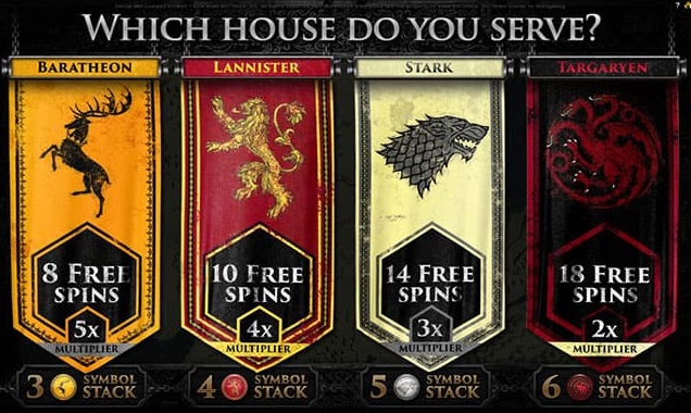 game of thrones slots houses free spins