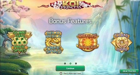 koi princess slot bonus features