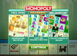 monopoly megaways game features