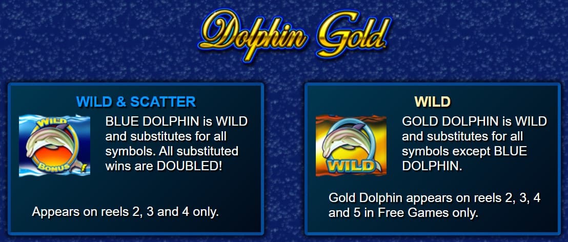 dolphin gold slot paytable